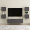 Seinäkiinnitettävä TV-taso 4 kpl harmaa 30,5x30x30 cm