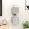 Seinäkiinnitettävät TV-tasot 2 kpl betoninharmaa 30,5x30x30 cm