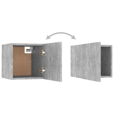 Seinäkiinnitettävä TV-taso 4 kpl betoninharmaa 30,5x30x30 cm