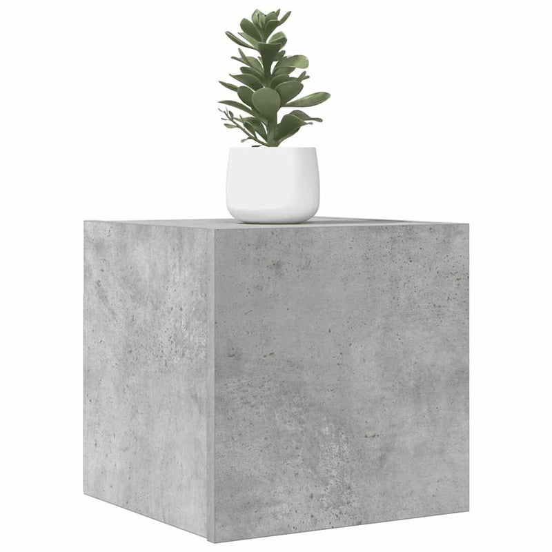 Seinäkiinnitettävä TV-taso 4 kpl betoninharmaa 30,5x30x30 cm
