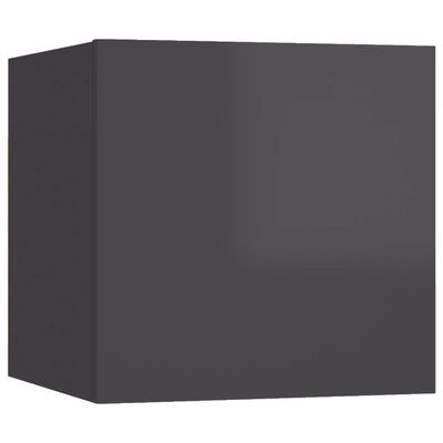 Seinäkiinnitettävä TV-taso 4 kpl kork.kiillto harm 30,5x30x30cm