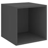 Seinäkaapit 2 kpl harmaa 37x37x37 cm tekninen puu