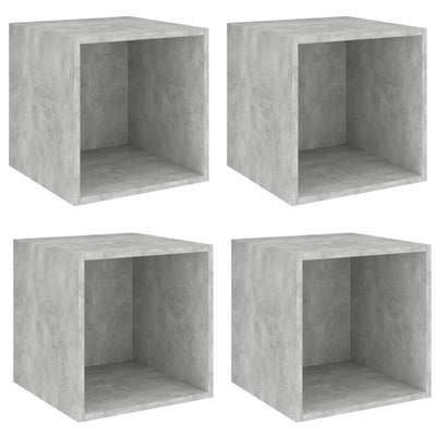 Seinäkaapit 2 kpl betoninharmaa 37x37x37 cm tekninen puu