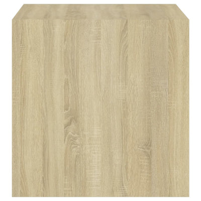 Seinäkaapit 2 kpl valk ja Sonoma-tammi 37x37x37 cm tekninen puu