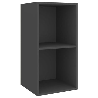 Seinäkiinnitettävä TV-taso harmaa 37x37x72 cm tekninen puu