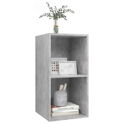 Seinäkiinnitettävä TV-taso betoninharm 37x37x72 cm tekninen puu