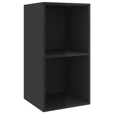 Seinäkiinnitettävä TV-taso kk. musta 37x37x72 cm tekninen puu