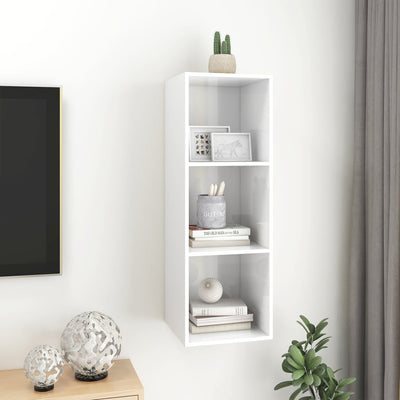 Seinäkiinnitettävä TV-taso kk. valk. 37x37x107 cm tekninen puu