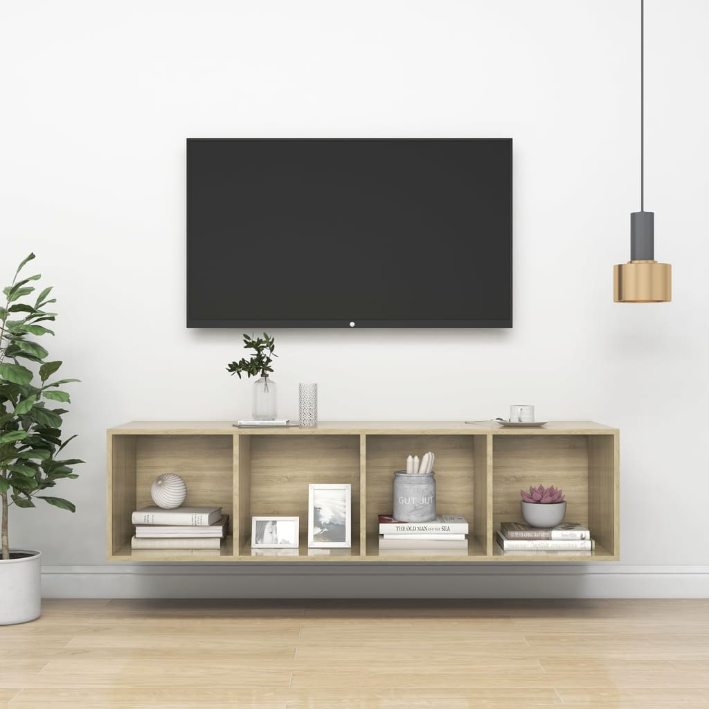 Seinäkiinnitettävä tv-taso sonoma Rahul 37x37x142,5cm (puinen)
