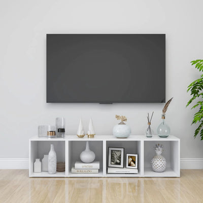 TV-tasot 2 kpl valkoinen 37x35x37 cm tekninen puu