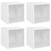 TV-tasot 4 kpl valkoinen 37x35x37 cm tekninen puu