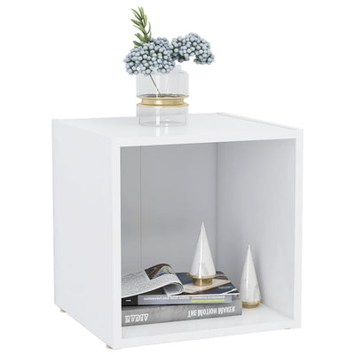 TV-tasot 4 kpl valkoinen 37x35x37 cm tekninen puu