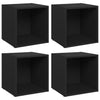 TV-tasot 4 kpl musta 37x35x37 cm tekninen puu