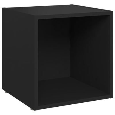 TV-tasot 4 kpl musta 37x35x37 cm tekninen puu