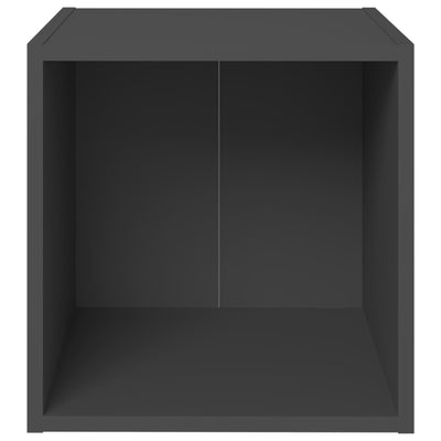 TV-tasot 2 kpl harmaa 37x35x37 cm tekninen puu