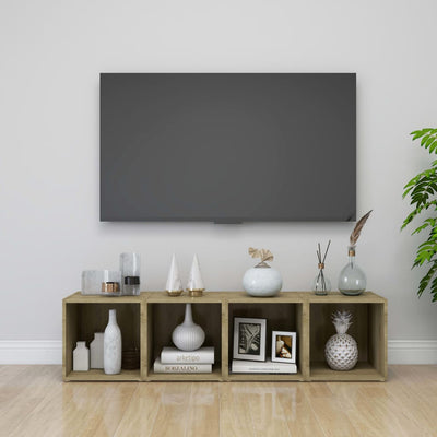 TV-taso Sonoma-tammi 37x35x37 cm tekninen puu