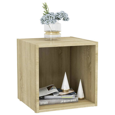 TV-tasot 2 kpl Sonoma-tammi 37x35x37 cm tekninen puu