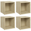 TV-tasot 4 kpl Sonoma-tammi 37x35x37 cm tekninen puu