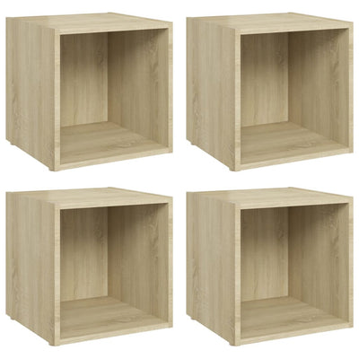 TV-tasot 4 kpl Sonoma-tammi 37x35x37 cm tekninen puu