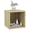 TV-tasot 4 kpl Sonoma-tammi 37x35x37 cm tekninen puu