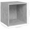 TV-taso betoninharmaa 37x35x37 cm teknisestä puusta