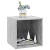 TV-tasot 2 kpl betoninharmaa 37x35x37 cm tekninen puu