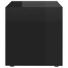 TV-tasot 2 kpl korkeakiilto musta 37x35x37 cm tekninen puu