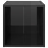 TV-tasot 4 kpl korkeakiilto musta 37x35x37 cm tekninen puu