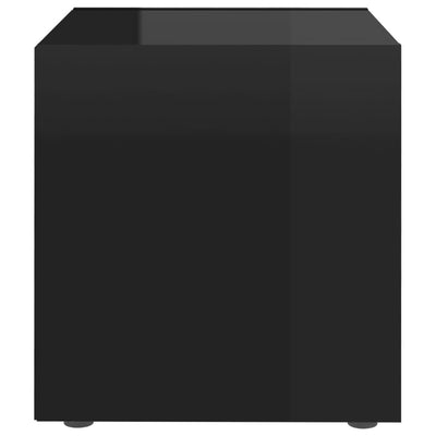 TV-tasot 4 kpl korkeakiilto musta 37x35x37 cm tekninen puu