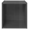TV-tasot 4 kpl korkeakiilto harmaa 37x35x37 cm tekninen puu