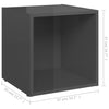 TV-tasot 4 kpl korkeakiilto harmaa 37x35x37 cm tekninen puu