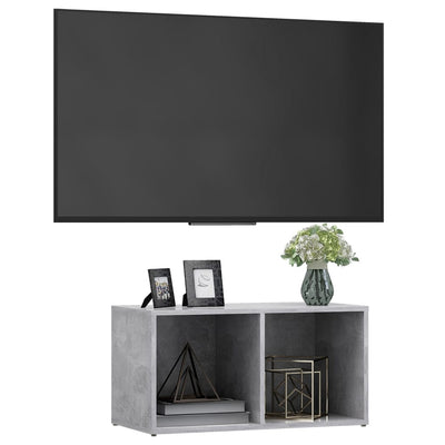 TV-taso betoninharmaa 72x35x36,5 cm tekninen puu