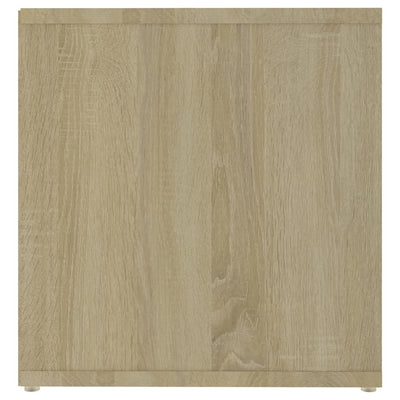 TV-taso valkoinen ja Sonoma-tammi 72x35x36,5 cm tekninen puu