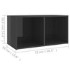 Harmaa tv-taso Deli 72x35x36,5cm (puinen)