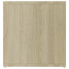TV-taso valkoinen ja Sonoma tammi 142,5x35x36,5 cm tekninen puu