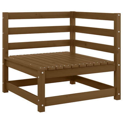 Hunajanruskea puutarhan kulmasohva Bernedete (mänty)