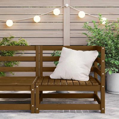 Hunajanruskea puutarhan kulmasohva Bernedete (mänty)