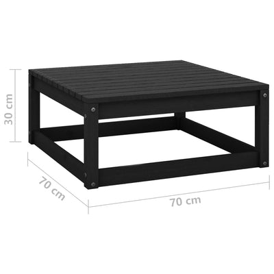 Puutarharahi 70x70x30 cm musta täysi mänty