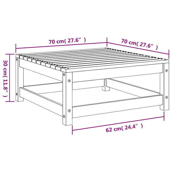 2-osainen Puutarhasohvasarja harmaa täysi mänty