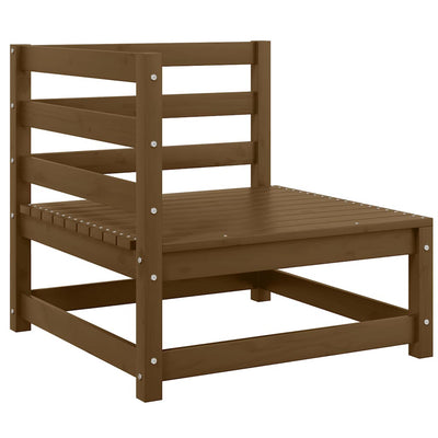 Hunajanruskea puutarhasohvasarja Bernedete (3-osainen, mänty)