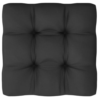 2-istuttava Puutarhasohva tyynyillä musta täysi mänty