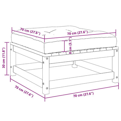 Valkoinen ulkorahit tyynyillä Dumitriea (2 kpl mänty)