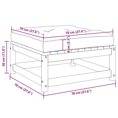 Harmaa ulkorahit tyynyillä Dumitriea (2 kpl mänty)