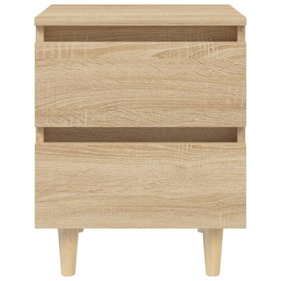 Yöpöytä täysmäntyiset jalat Sonoma tammi 40x35x50cm