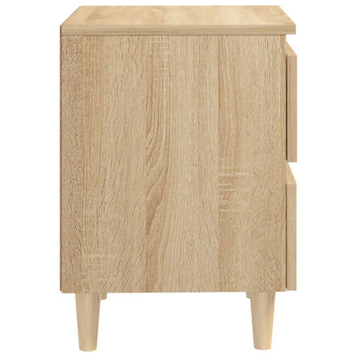 Yöpöytä täysmäntyiset jalat Sonoma tammi 40x35x50cm