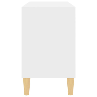 Valkoinen tv-taso täyspuiset jalat Crinca 69,5x30x50cm