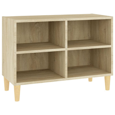 TV-taso täyspuiset jalat Sonoma-tammi 69,5x30x50 cm