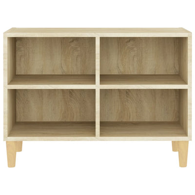 TV-taso täyspuiset jalat Sonoma-tammi 69,5x30x50 cm