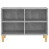 TV-taso täyspuiset jalat betoninharmaa 69,5x30x50 cm