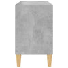 TV-taso täyspuiset jalat betoninharmaa 69,5x30x50 cm
